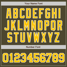 Load image into Gallery viewer, Custom Olive Gold-White Authentic Salute To Service Baseball Jersey