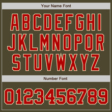 Load image into Gallery viewer, Custom Olive Red-Cream Authentic Salute To Service Baseball Jersey