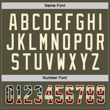 Laden Sie das Bild in den Galerie-Viewer, Custom Olive Vintage USA Flag Cream-Red Salute To Service Hockey Jersey