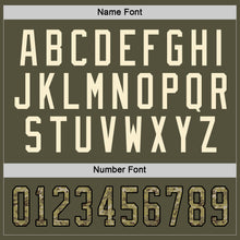 Laden Sie das Bild in den Galerie-Viewer, Custom Olive Camo Black-Cream Salute To Service Hockey Jersey