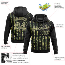 Charger l'image dans la galerie, Custom Stitched Camo Olive-Cream 3D American Flag Fashion Sports Pullover Sweatshirt Salute To Service Hoodie