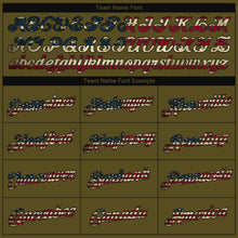 Laden Sie das Bild in den Galerie-Viewer, Custom Stitched Olive Vintage USA Flag-Black Sports Pullover Sweatshirt Salute To Service Hoodie