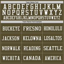 Load image into Gallery viewer, Custom Olive Vintage USA Flag-White Mesh Authentic Salute To Service Football Jersey