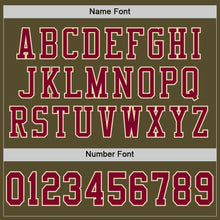 Load image into Gallery viewer, Custom Olive Maroon-Cream Mesh Authentic Salute To Service Football Jersey