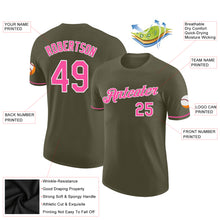 Laden Sie das Bild in den Galerie-Viewer, Custom Olive Pink-White Performance Salute To Service T-Shirt