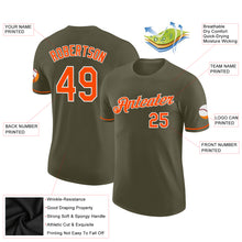 Laden Sie das Bild in den Galerie-Viewer, Custom Olive Orange-White Performance Salute To Service T-Shirt