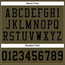 Laden Sie das Bild in den Galerie-Viewer, Custom Olive Black Mesh Authentic Salute To Service Football Jersey