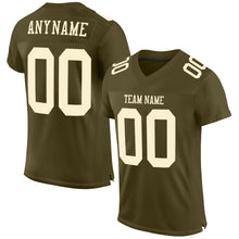 Загрузить изображение в средство просмотра галереи, Custom Olive Cream Mesh Authentic Salute To Service Football Jersey