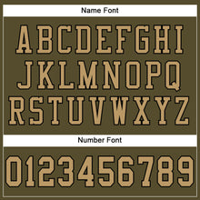 Load image into Gallery viewer, Custom Olive Old Gold-Black Mesh Authentic Salute To Service Football Jersey