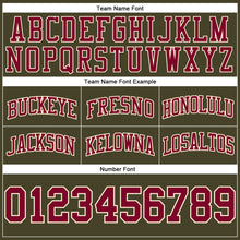 Загрузить изображение в средство просмотра галереи, Custom Olive Maroon-Cream Authentic Throwback Salute To Service Basketball Shorts