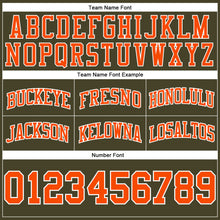 Load image into Gallery viewer, Custom Olive Orange-White Authentic Throwback Salute To Service Basketball Shorts