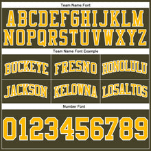 Load image into Gallery viewer, Custom Olive Gold-White Authentic Throwback Salute To Service Basketball Shorts