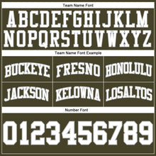 Load image into Gallery viewer, Custom Olive White-Gray Authentic Throwback Salute To Service Basketball Shorts