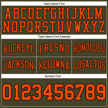 Load image into Gallery viewer, Custom Olive Orange-Black Authentic Throwback Salute To Service Basketball Shorts