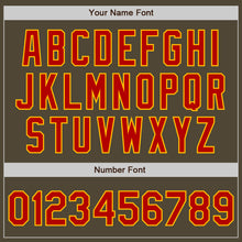 Load image into Gallery viewer, Custom Olive Red-Gold Authentic Salute To Service Baseball Jersey