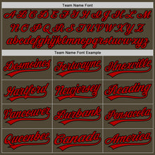 Load image into Gallery viewer, Custom Olive Red-Black Authentic Salute To Service Baseball Jersey