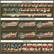 Load image into Gallery viewer, Custom Olive Vintage USA Flag-Cream Authentic Throwback Salute To Service Basketball Shorts