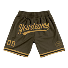Charger l'image dans la galerie, Custom Olive Old Gold-Black Authentic Throwback Salute To Service Basketball Shorts