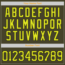 Загрузить изображение в средство просмотра галереи, Custom Olive Neon Yellow-Black Authentic Salute To Service Baseball Jersey