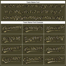 Charger l'image dans la galerie, Custom Olive City Cream Pinstripe Camo-Black Authentic Salute To Service Baseball Jersey