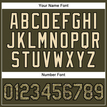 Charger l'image dans la galerie, Custom Olive City Cream Pinstripe Camo-Black Authentic Salute To Service Baseball Jersey