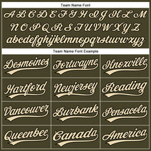 Charger l'image dans la galerie, Custom Olive City Cream Pinstripe Black Authentic Salute To Service Baseball Jersey