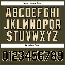 Charger l'image dans la galerie, Custom Olive City Cream Pinstripe Black Authentic Salute To Service Baseball Jersey