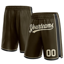 Charger l'image dans la galerie, Custom Olive Cream-Black Authentic Salute To Service Basketball Shorts