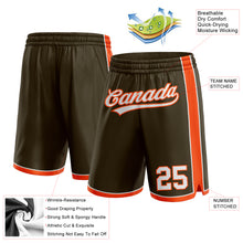 Charger l'image dans la galerie, Custom Olive White-Orange Authentic Salute To Service Basketball Shorts