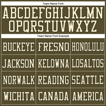 Load image into Gallery viewer, Custom Olive Vintage USA Flag Cream-Black Mesh Authentic Salute To Service Football Jersey