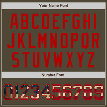 Загрузить изображение в средство просмотра галереи, Custom Olive Vintage USA Flag-Red Authentic Salute To Service Baseball Jersey