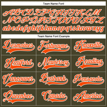 Загрузить изображение в средство просмотра галереи, Custom Olive Orange-White Salute To Service Hockey Lace Neck Jersey