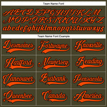 Charger l'image dans la galerie, Custom Olive Orange-Black Salute To Service Hockey Lace Neck Jersey