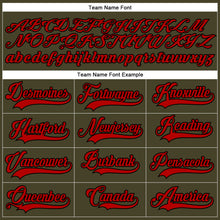 Charger l'image dans la galerie, Custom Olive Red-Black Salute To Service Hockey Lace Neck Jersey