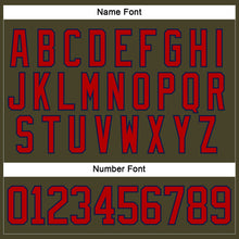 Charger l'image dans la galerie, Custom Olive Red-Navy Salute To Service Hockey Lace Neck Jersey