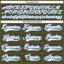 Загрузить изображение в средство просмотра галереи, Custom Olive White-Light Blue Salute To Service Hockey Lace Neck Jersey