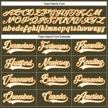 Laden Sie das Bild in den Galerie-Viewer, Custom Olive White-Bay Orange Salute To Service Hockey Lace Neck Jersey