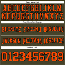Load image into Gallery viewer, Custom Stitched Olive Orange-Black Football Pullover Sweatshirt Salute To Service Hoodie