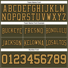 Laden Sie das Bild in den Galerie-Viewer, Custom Stitched Olive Old Gold-Black Football Pullover Sweatshirt Salute To Service Hoodie