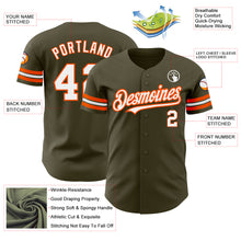Charger l'image dans la galerie, Custom Olive White-Orange Authentic Salute To Service Baseball Jersey