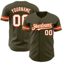 Charger l'image dans la galerie, Custom Olive White-Orange Authentic Salute To Service Baseball Jersey