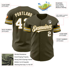 Charger l'image dans la galerie, Custom Olive White-Old Gold Authentic Salute To Service Baseball Jersey
