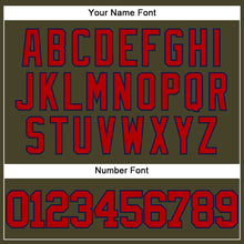 Charger l'image dans la galerie, Custom Olive Red-Navy Authentic Salute To Service Baseball Jersey