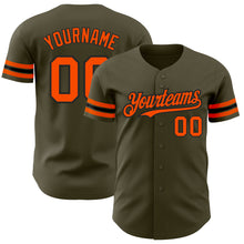 Charger l'image dans la galerie, Custom Olive Orange-Black Authentic Salute To Service Baseball Jersey