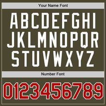 Charger l'image dans la galerie, Custom Olive Red-White Authentic Throwback Salute To Service Baseball Jersey