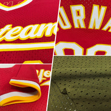 Charger l'image dans la galerie, Custom Olive Red-Cream Authentic Throwback Salute To Service Baseball Jersey