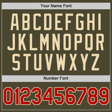 Charger l'image dans la galerie, Custom Olive Red-Cream Authentic Throwback Salute To Service Baseball Jersey