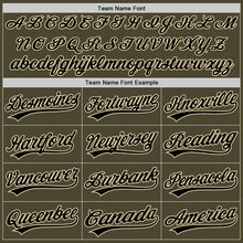 Charger l'image dans la galerie, Custom Olive Black-Cream Authentic Throwback Salute To Service Baseball Jersey