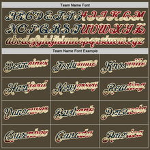 Загрузить изображение в средство просмотра галереи, Custom Olive Vintage USA Flag Cream-Red Authentic Throwback Salute To Service Basketball Jersey