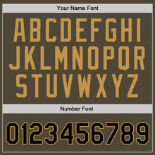 Загрузить изображение в средство просмотра галереи, Custom Olive Black-Old Gold Authentic Throwback Salute To Service Basketball Jersey